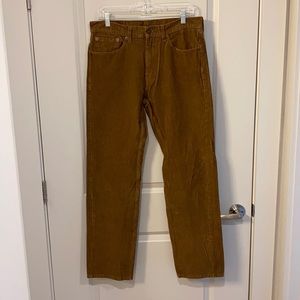 Levi’s 505 Corduroy - Brown - Size 33 w, 32 l